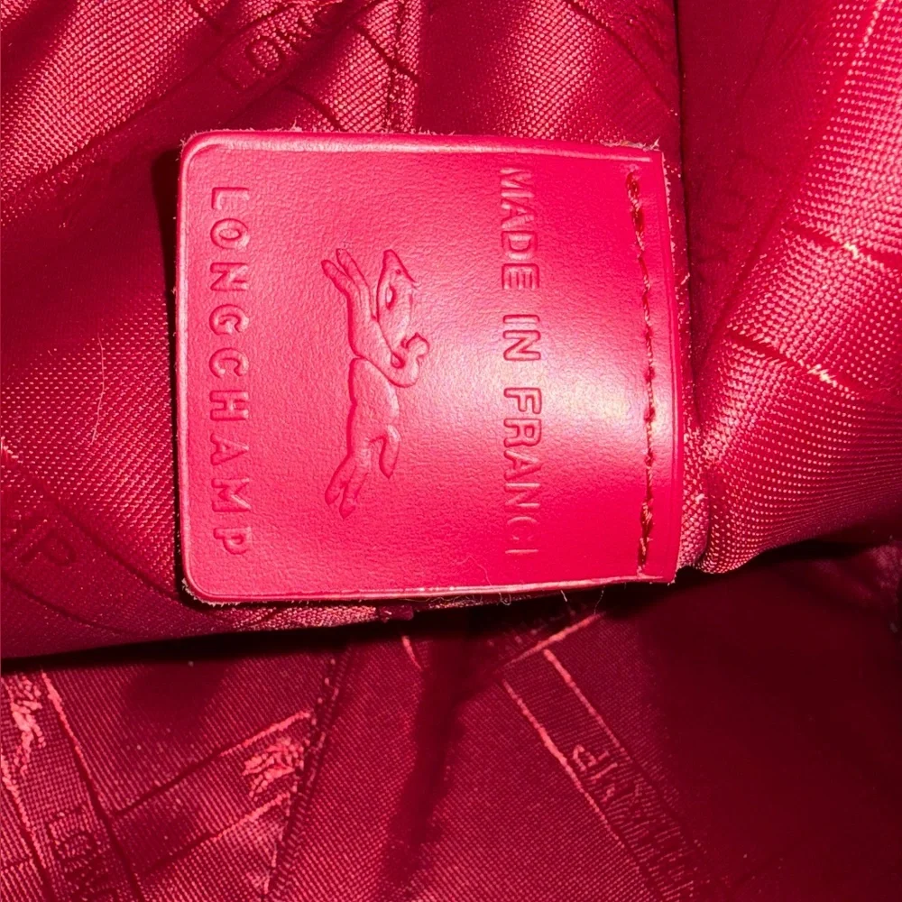 Longchamp Le’Foulonne S Leather Crossbody Beetroot Magenta Like New - Picture 10 of 17